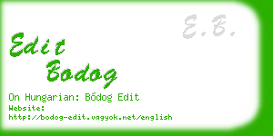 edit bodog business card